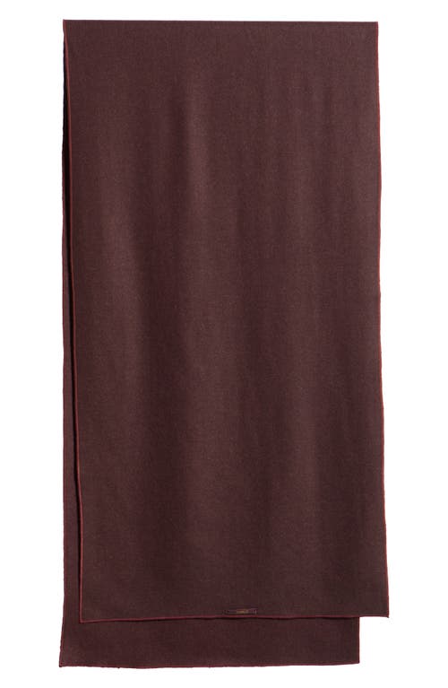Clifton Wilson Solid Cashmere Scarf In Maroon