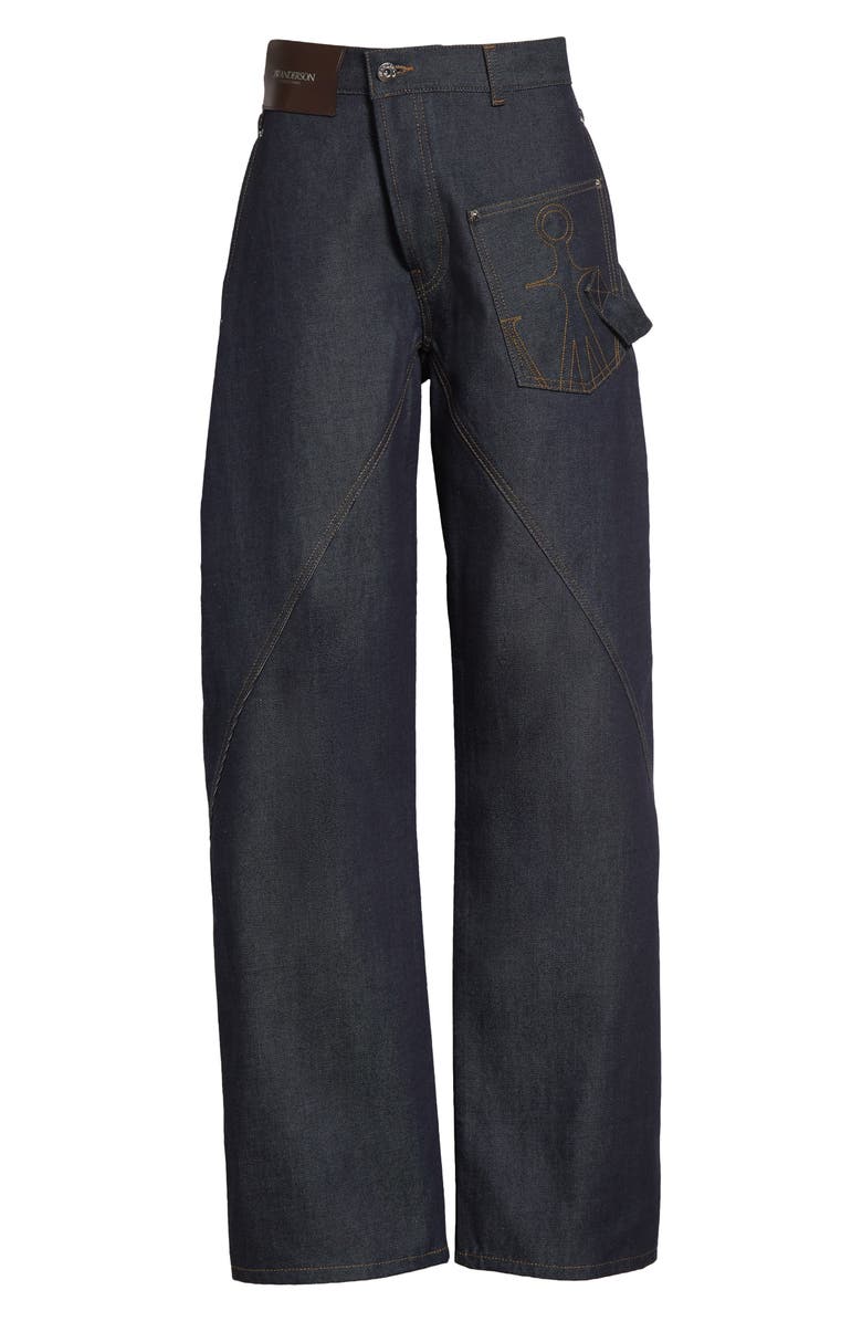 JW Anderson Twisted Workwear Jeans, Alternate, color, Indigo