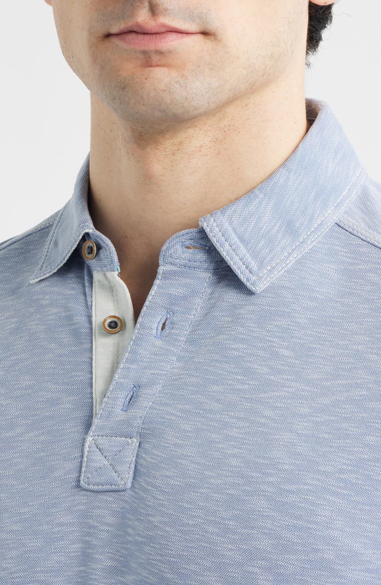 Johnston & Murphy Vintage Slub Polo, Alternate, color, Dusty Blue