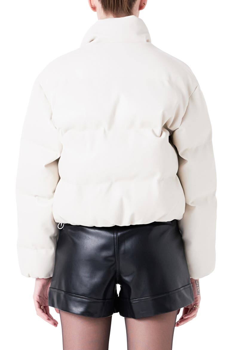 Crop Puffer Jacket, Alternate, color, CREAM
