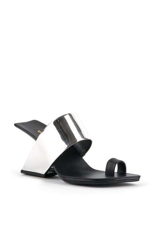 United Nude Loop Toe Hi Sandals In Silver
