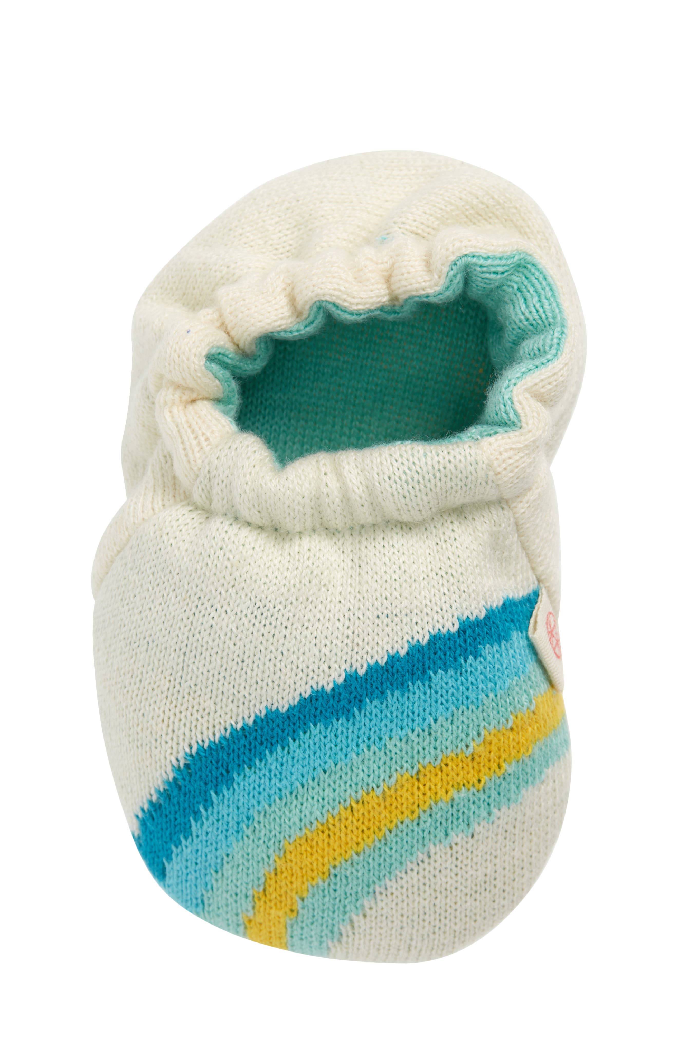 Rainbow Knit Crib Shoe, Alternate, color, BLUE