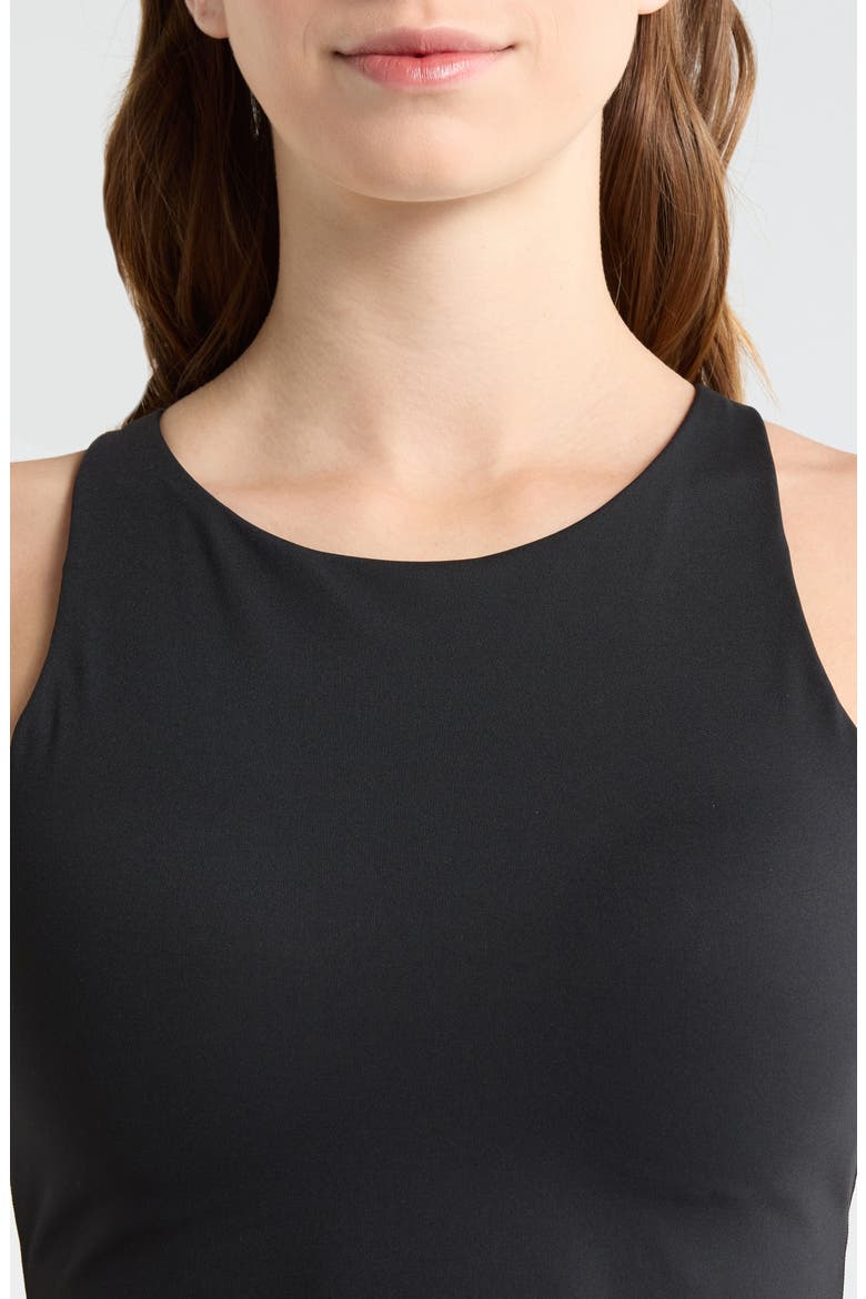 High Neck Crop Tank, Alternate, color, VERY BLACK