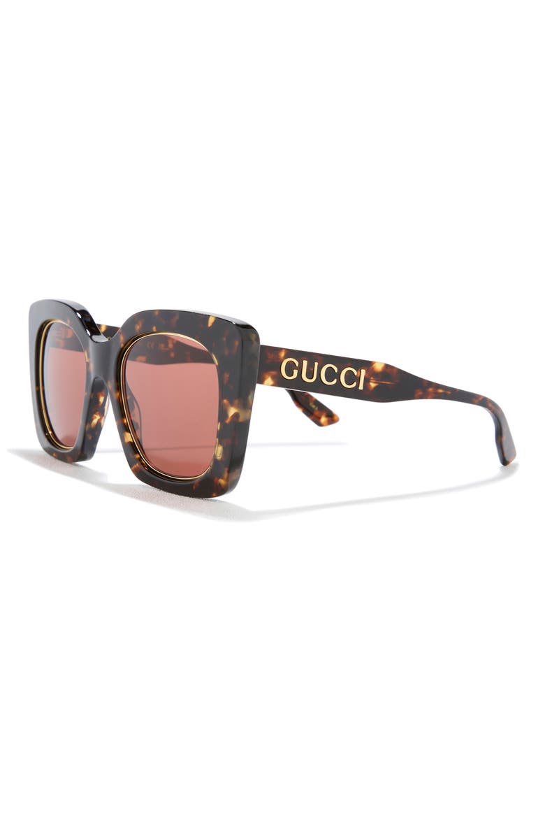 51mm Square Sunglasses, Alternate, color, HAVANA HAVANA BROWN