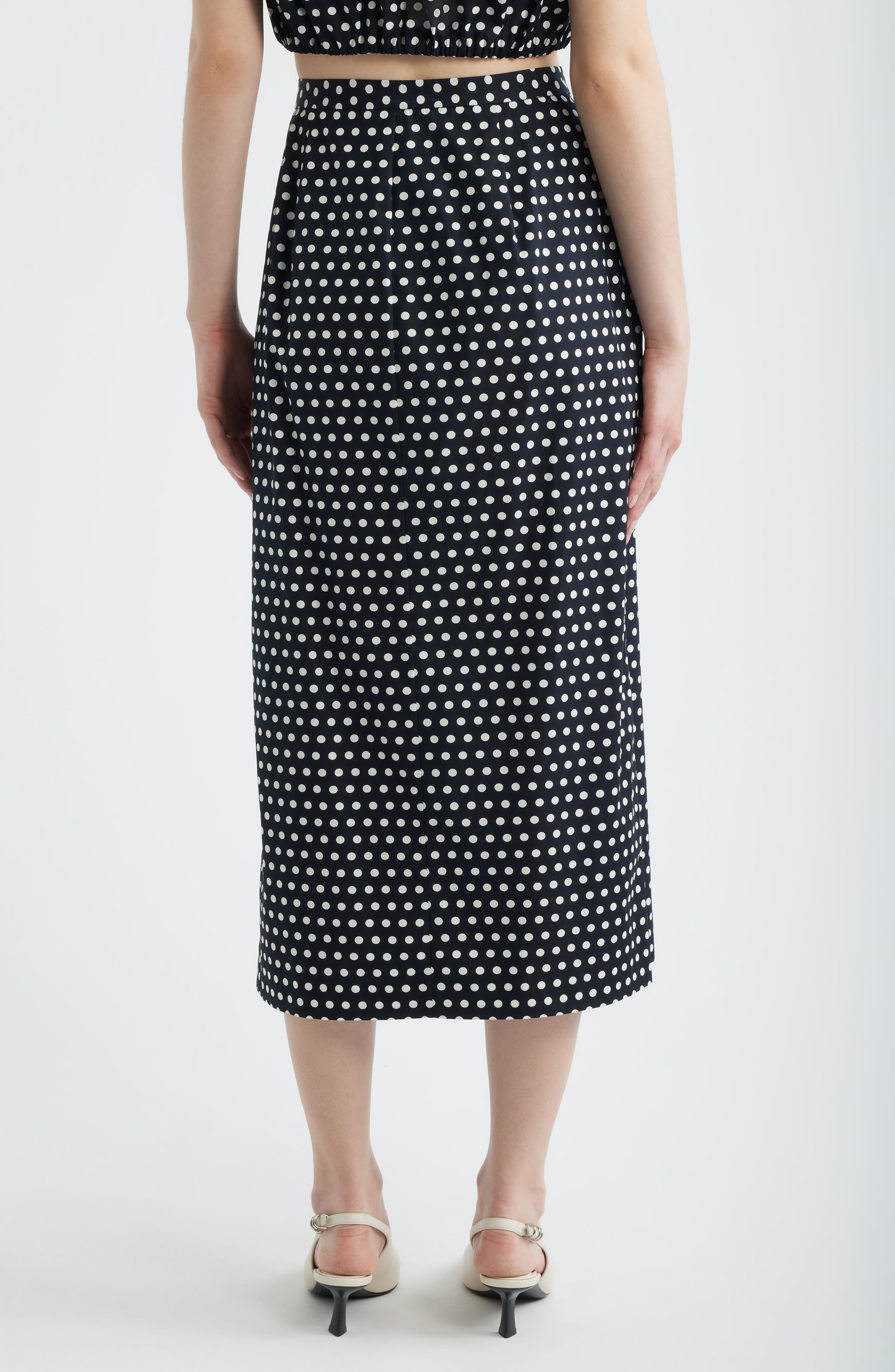 FRAME The Dot Front Button Midi Skirt (Women) | Nordstromrack