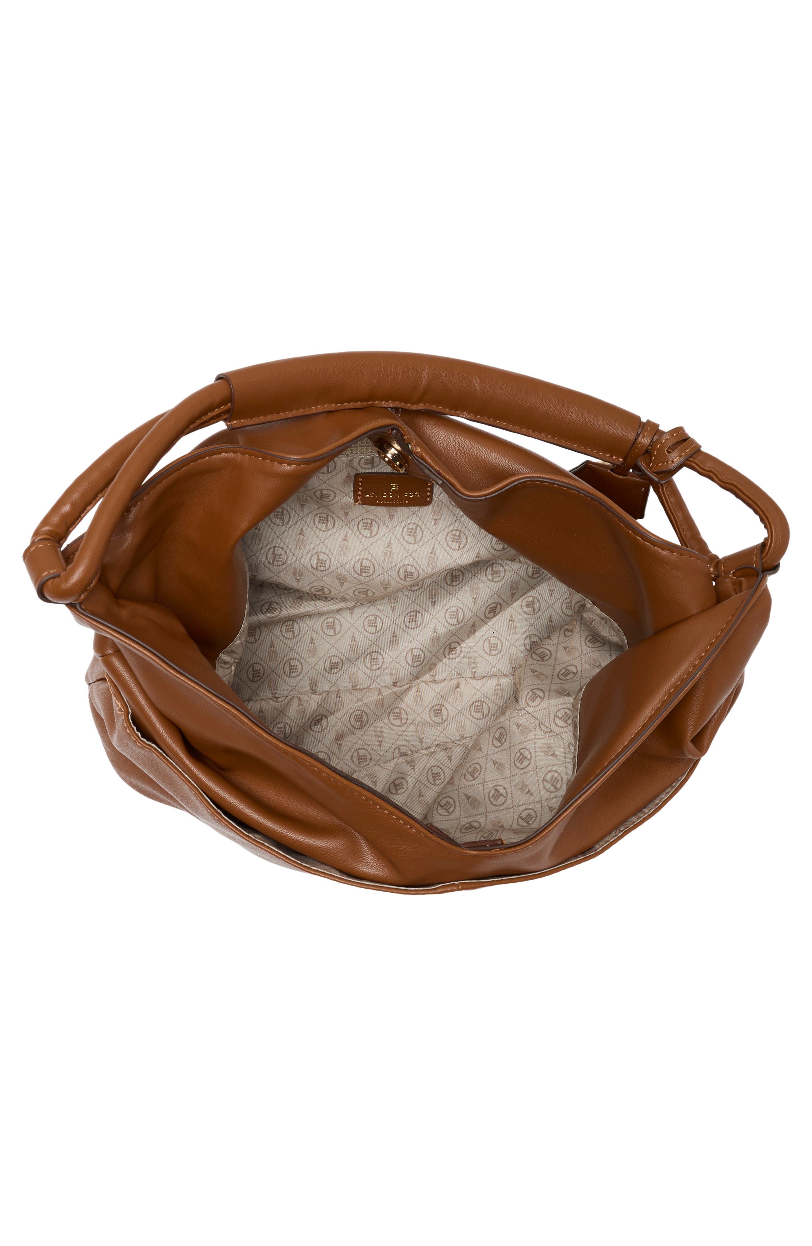 Origami Faux Leather Tote, Alternate, color, COGNAC