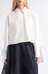 Cecilie Bahnsen Frina Tie Cuff Cotton Shirt