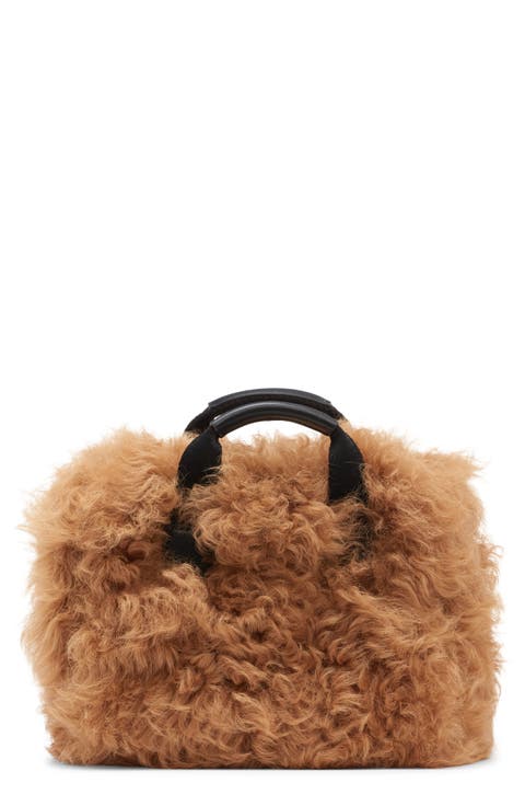 日本未入荷カラーあり◇Leather detail shearling shoulder bag Shop Shearling Bags – Wuffu, Mainling & More | Loveliesstudio