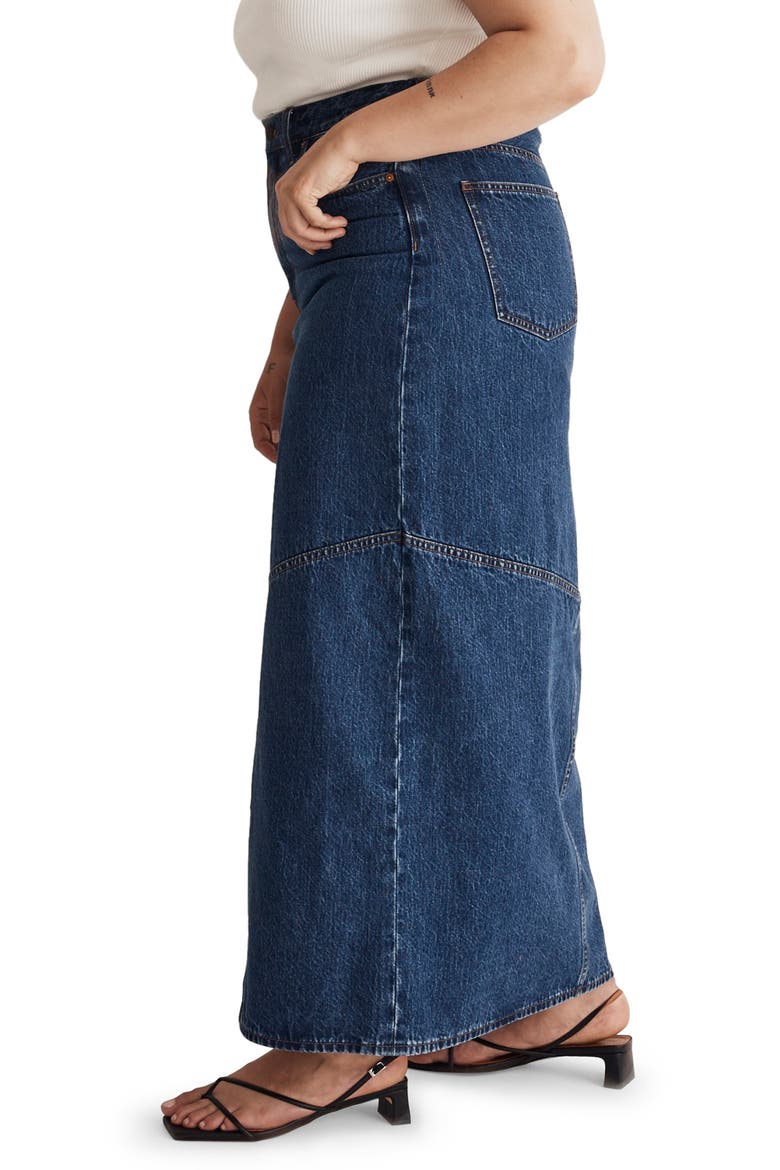 Denim Maxi Skirt, Alternate, color, PINELAND WASH