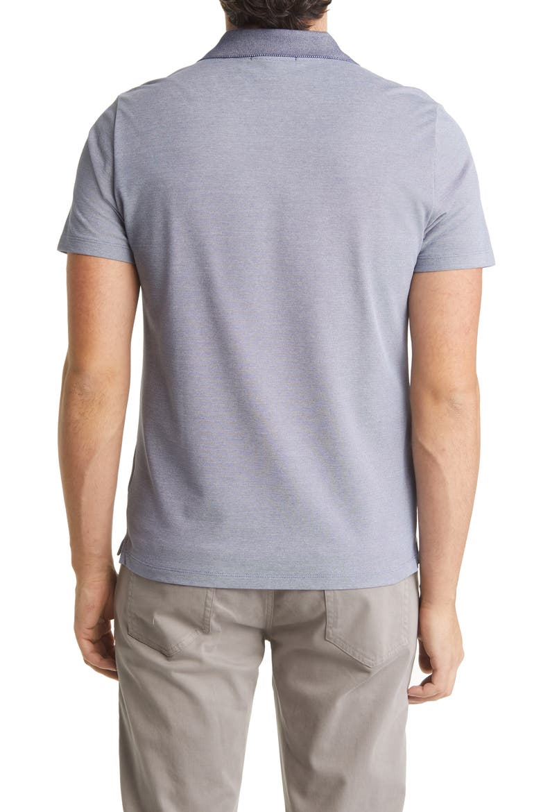 Farnsworth Short Sleeve V-Neck Piqué Polo, Alternate, color, NAVY