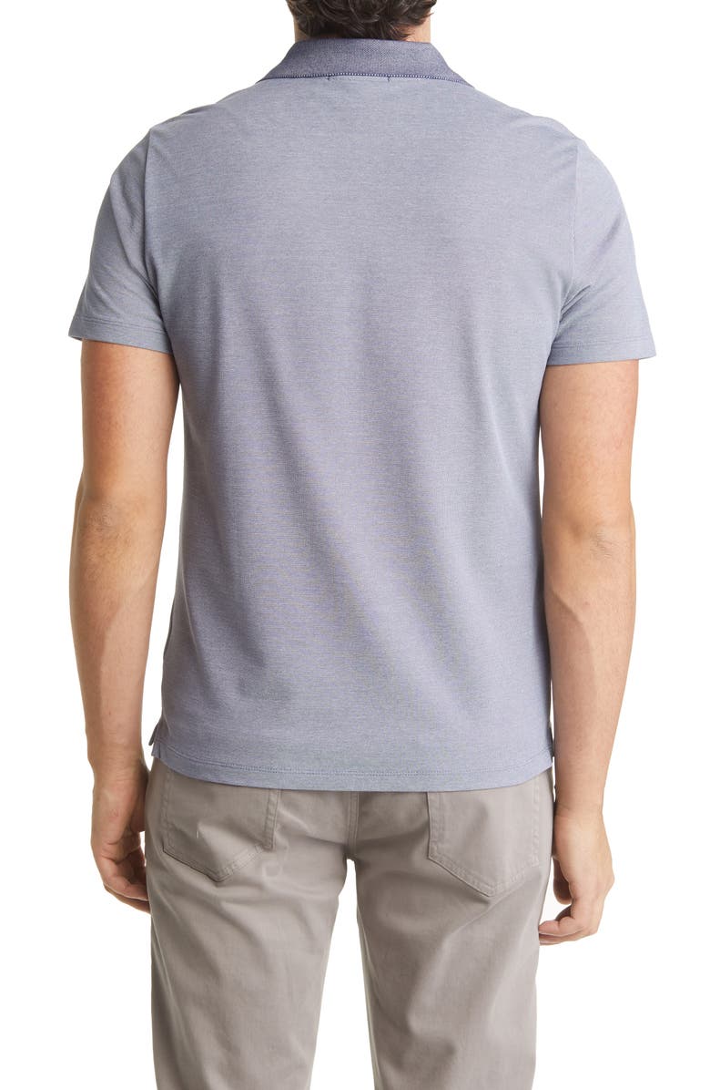 Robert Barakett Farnsworth Short Sleeve V-Neck Piqué Polo, Alternate, color, Navy