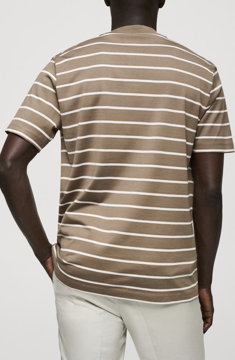 MANGO Stripe Cotton T-Shirt, Alternate, color, 
