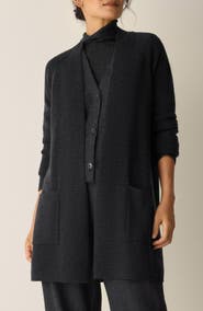 Eileen Fisher Raglan Sleeve Wool Cardigan