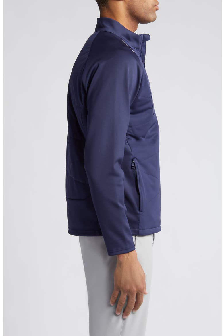 Merge Water Resistant Hybrid Jacket, Alternate, color, NAVY