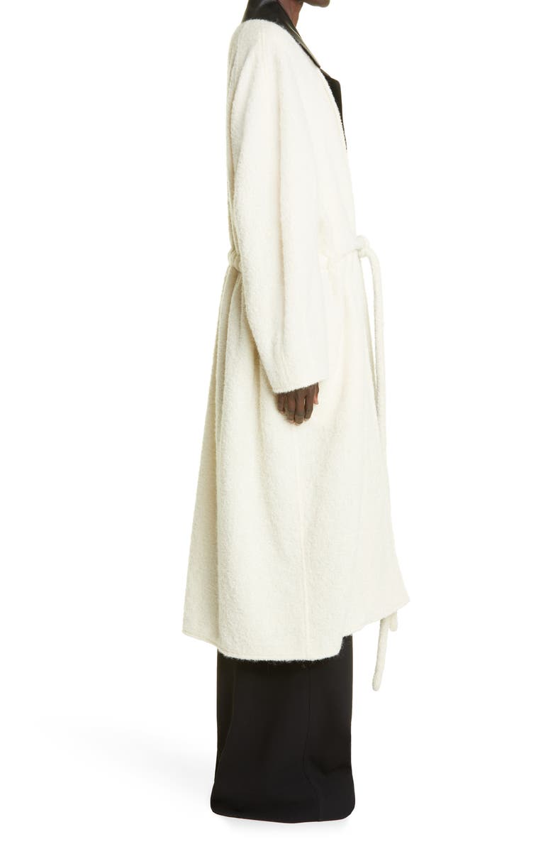 Proenza Schouler Alpaca Blend Coat with Removable Leather Inset, Alternate, color, 