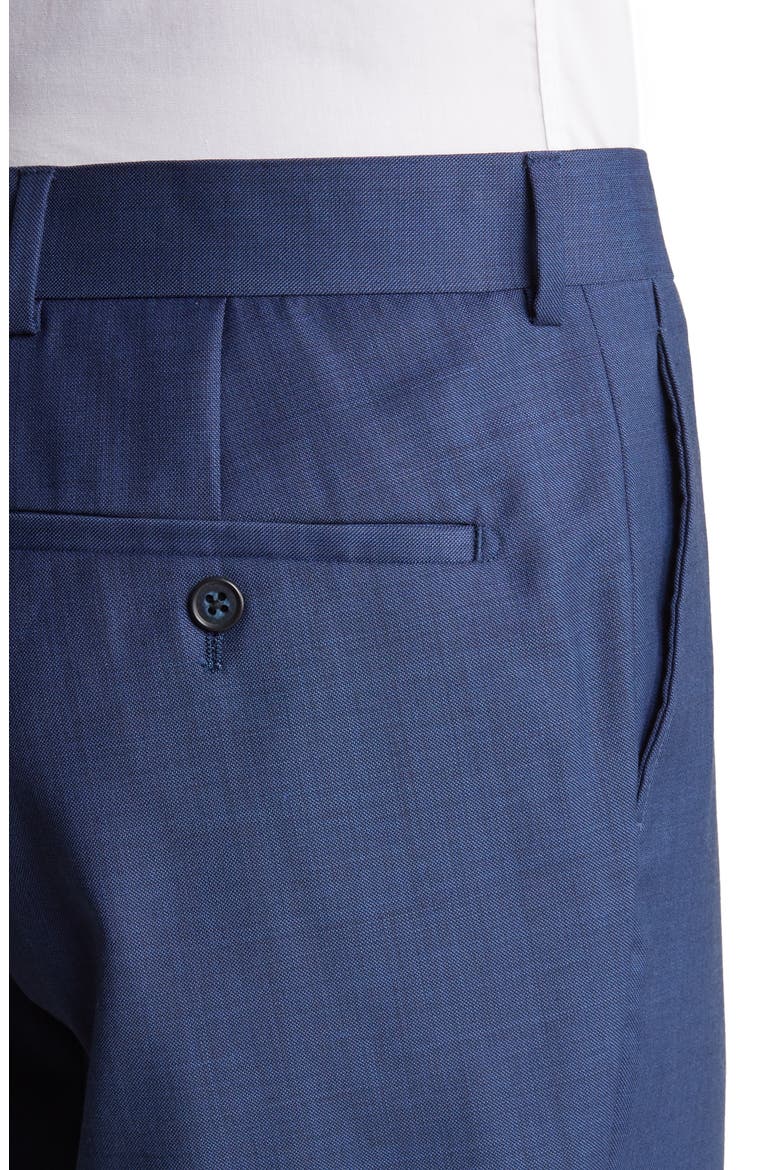Port Slim Fit Two Button Notch Lapel Wool Blend Suit, Alternate, color, BLUE SHARK