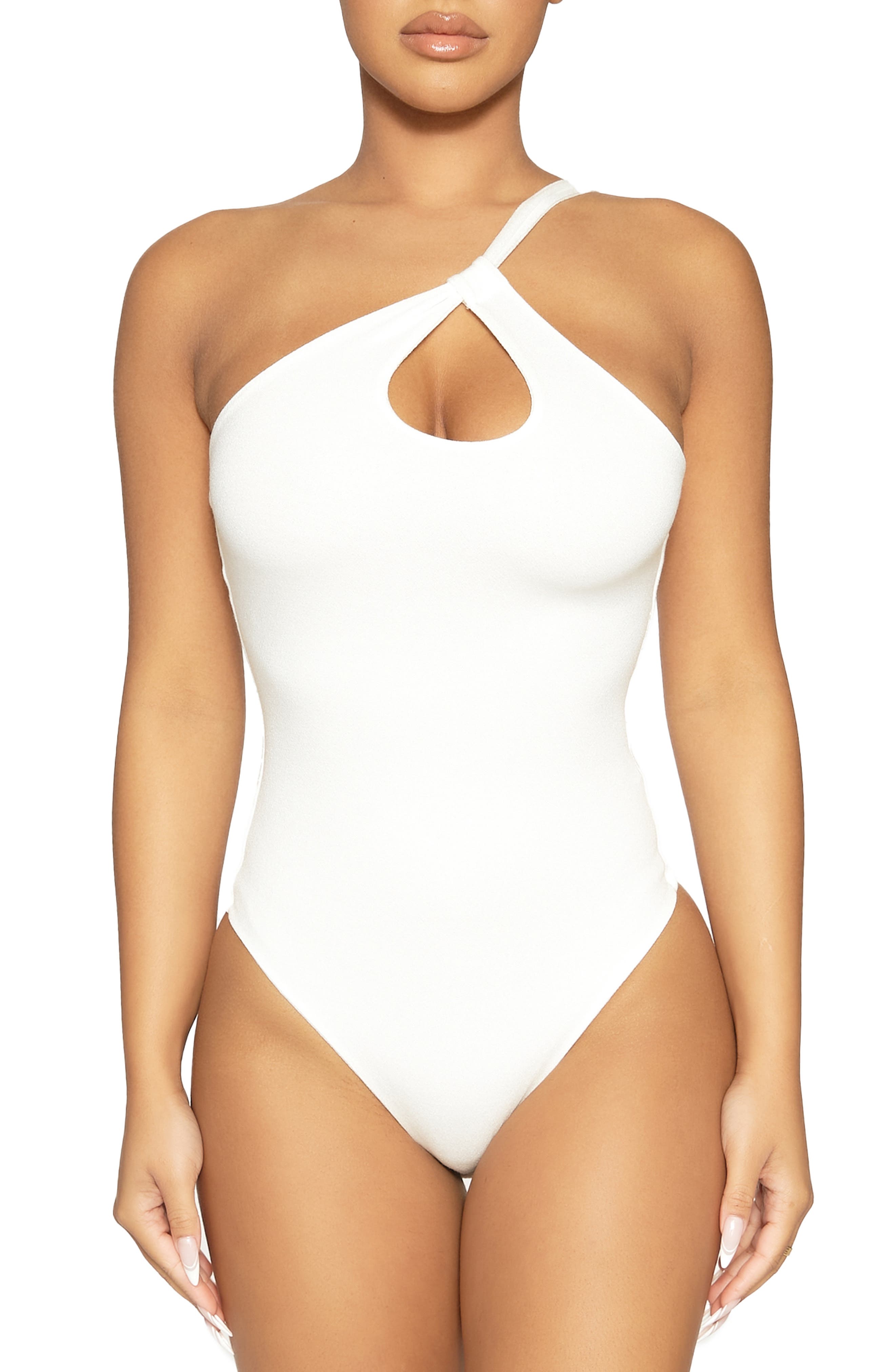 One-Shoulder Keyhole Bodysuit - image 3