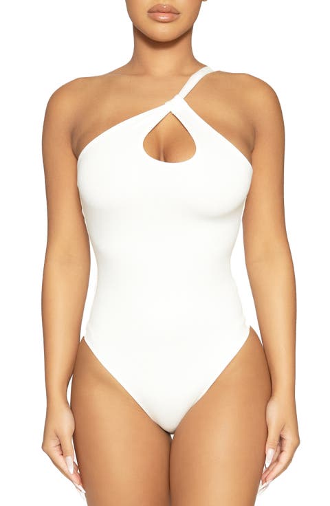 One-Shoulder Keyhole Bodysuit