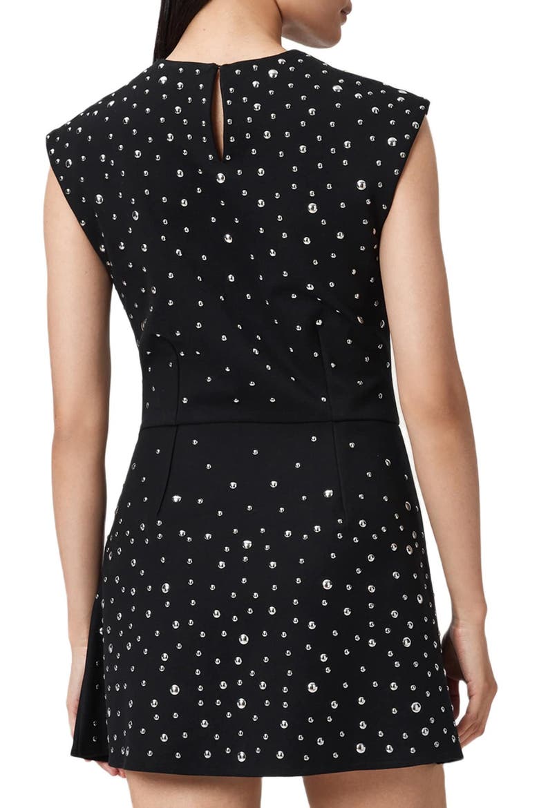 Tamara Studded Minidress, Alternate, color, BLACK