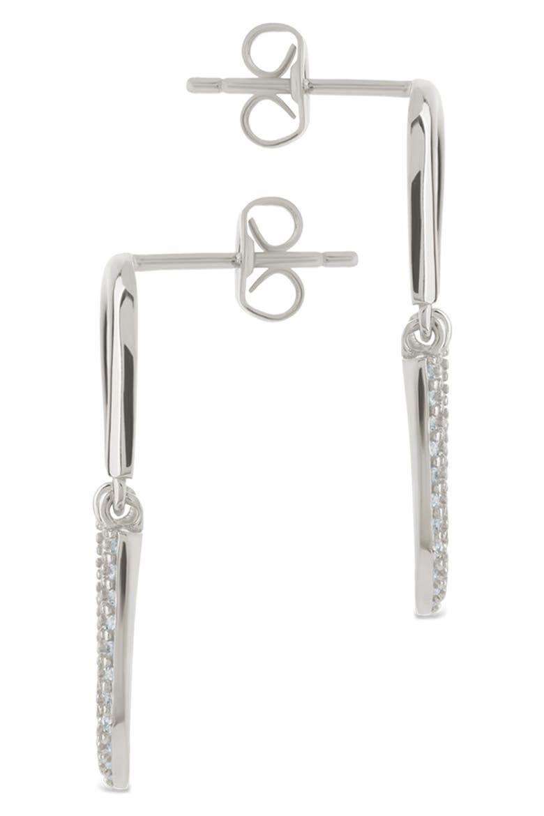 Ellie Radiant Arc Drop Earrings, Alternate, color, SILVER