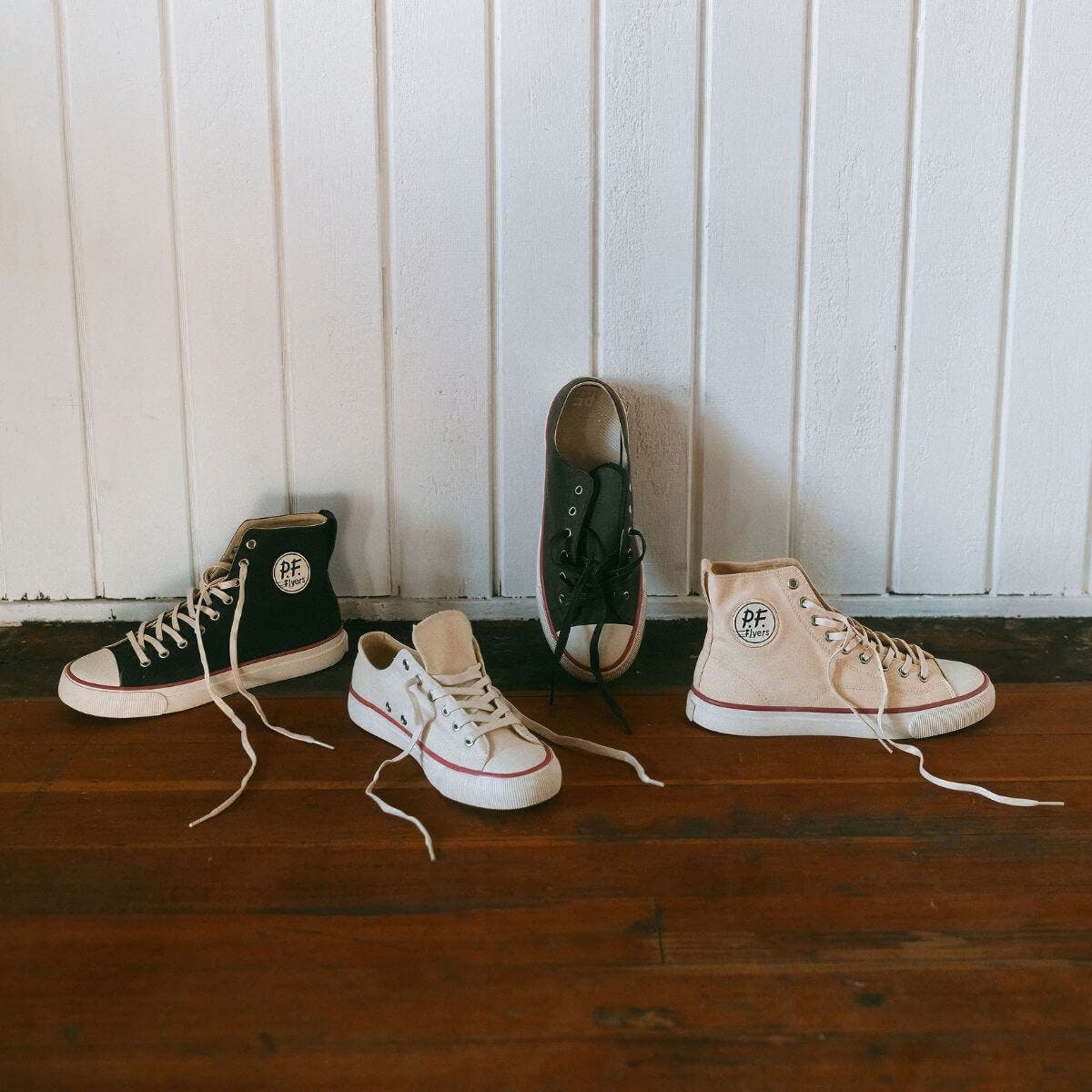 P.F. Flyers All-American High-Top Sneaker, Alternate, color, Antique Black-Crimson