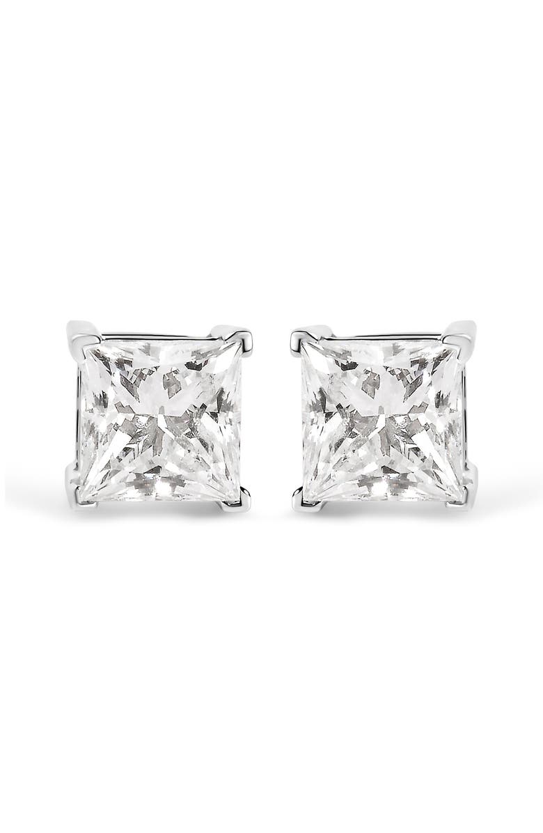 Haus of Brilliance 14K White Gold 1 1/2 Cttw Diamond Solitaire Stud Earrings, Main, color, White