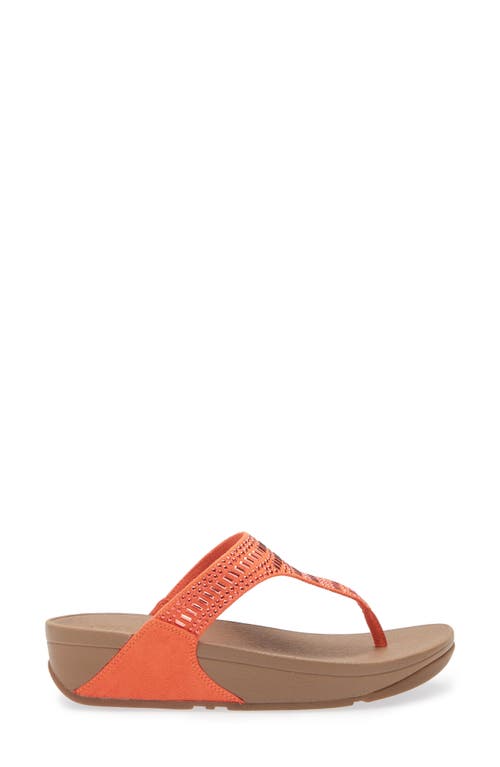 Fitflop Crystal Wedge Flip Flop In Fire Red