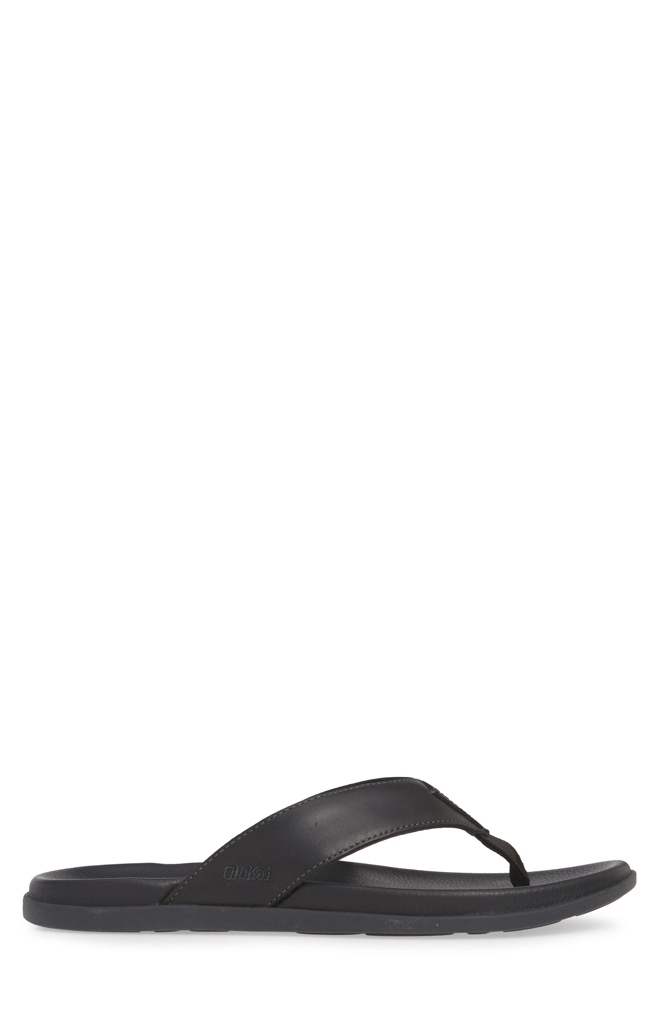 Nalukai Flip Flop, Alternate, color, LAVA ROCK LEATHER