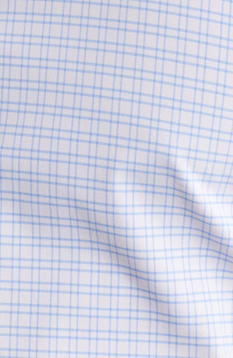 BOSS Hank Kent Slim Fit Plaid Performance Twill Dress Shirt, Alternate, color, Open Blue