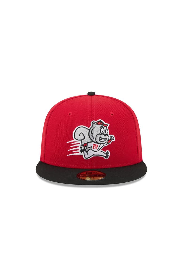 Men's New Era  Red Richmond Flying Squirrels Theme Nights 59FIFTY Fitted Hat, Alternate, color, Red