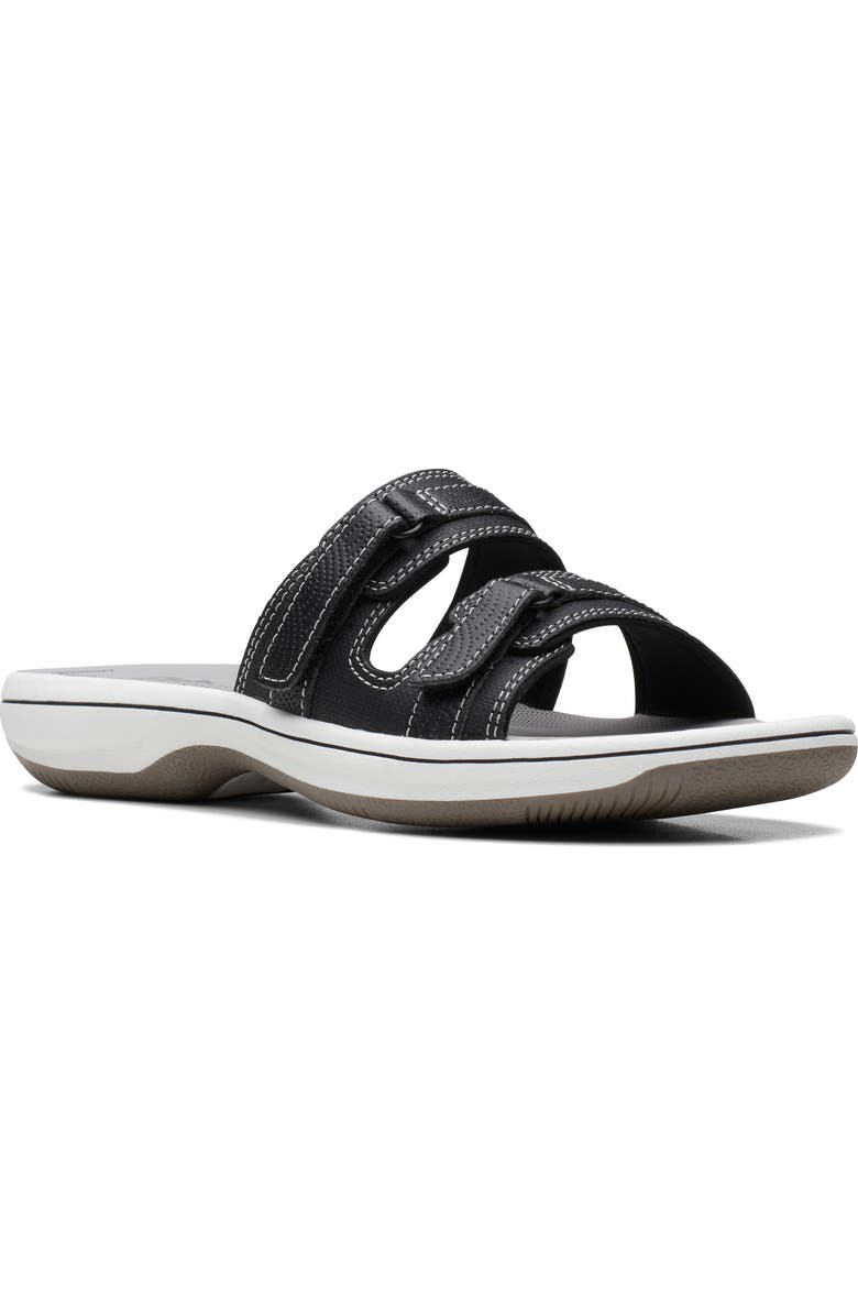 Clarks<sup>®</sup> Breeze Piper Slide Sandal, Main, color, Black