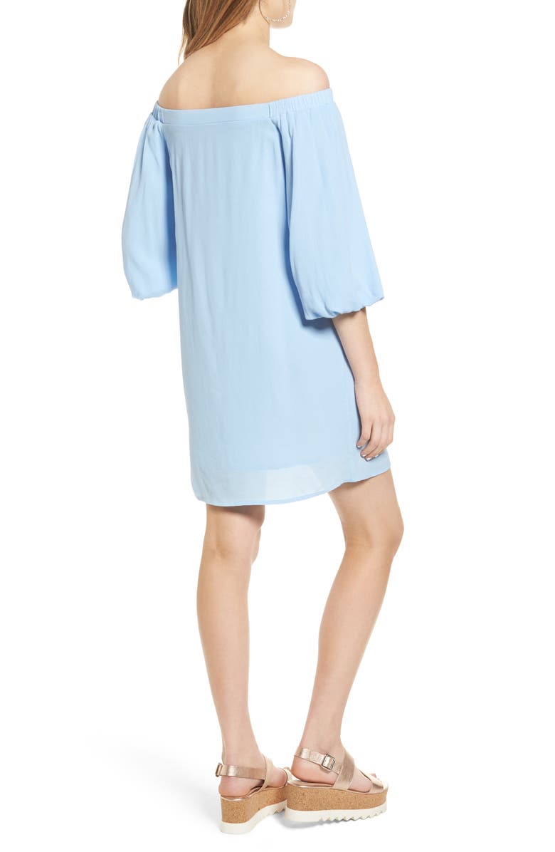 Soprano Bell Sleeve Off the Shoulder Dress, Alternate, color, 