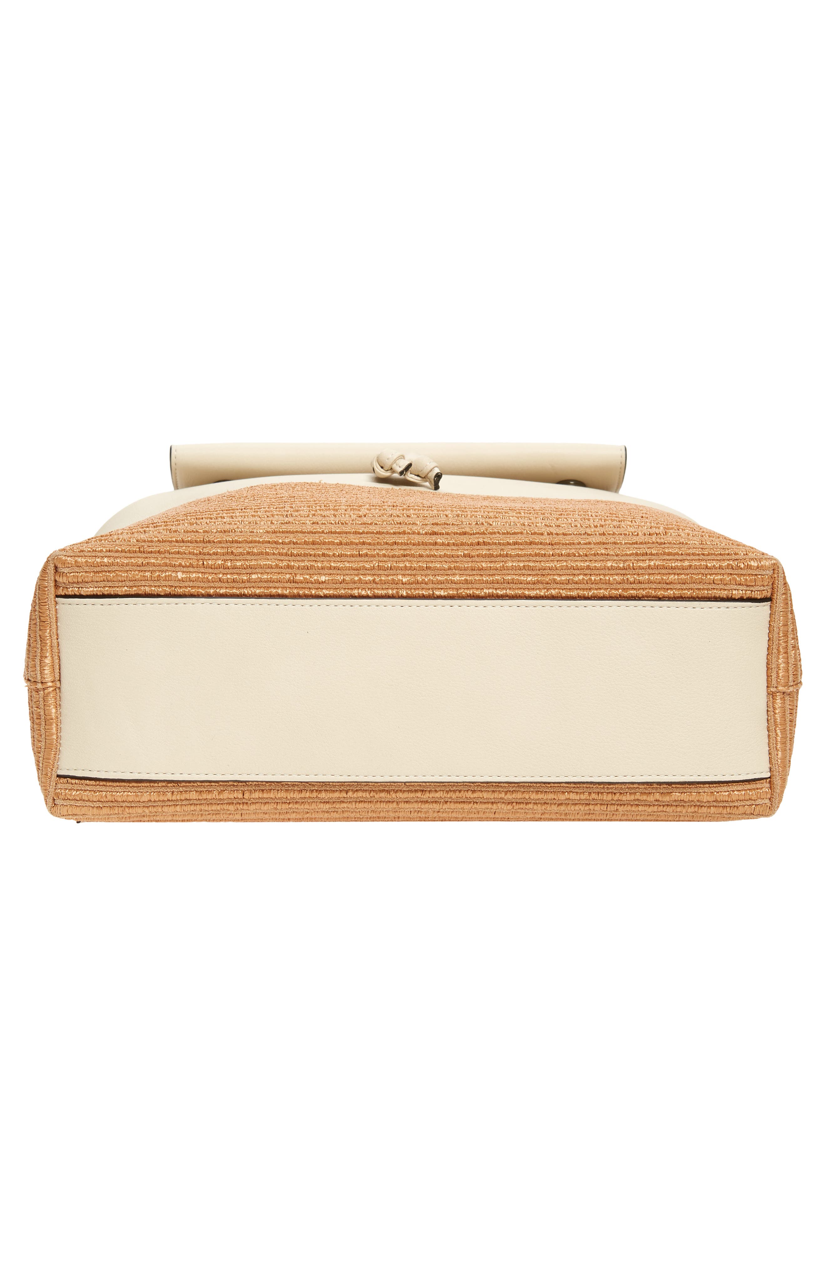 Brunello Cucinelli Monili Leather & Raffia Backpack, Alternate, color, 