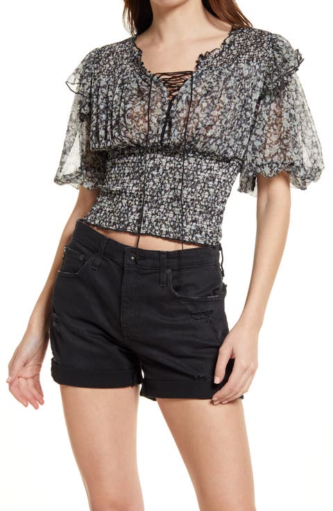 Beatrice Smocked Ruffle Top