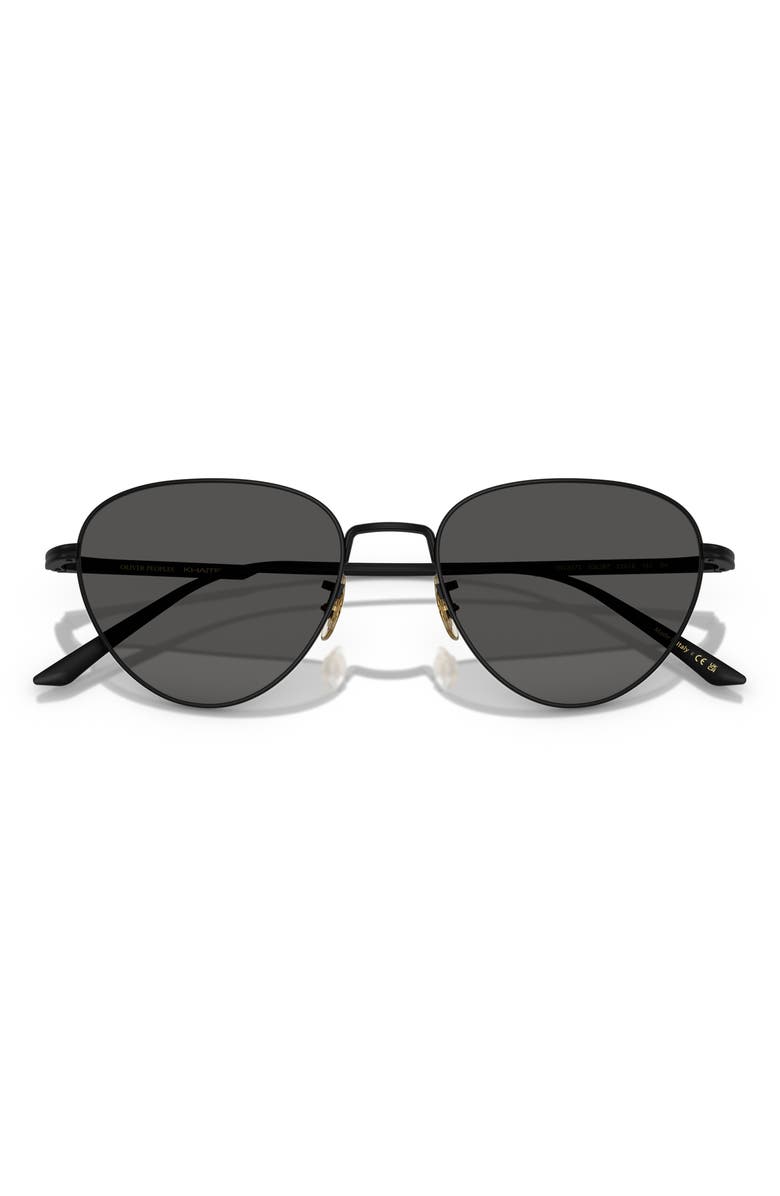 Oliver Peoples 52mm Cat Eye Sunglasses, Alternate, color, Matte Black / Grey