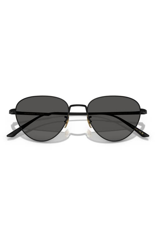 Oliver Peoples 52mm Cat Eye Sunglasses In Matte Black/grey