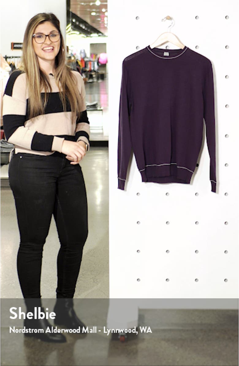 Slim Fit Cotton Crewneck Sweater, sales video thumbnail