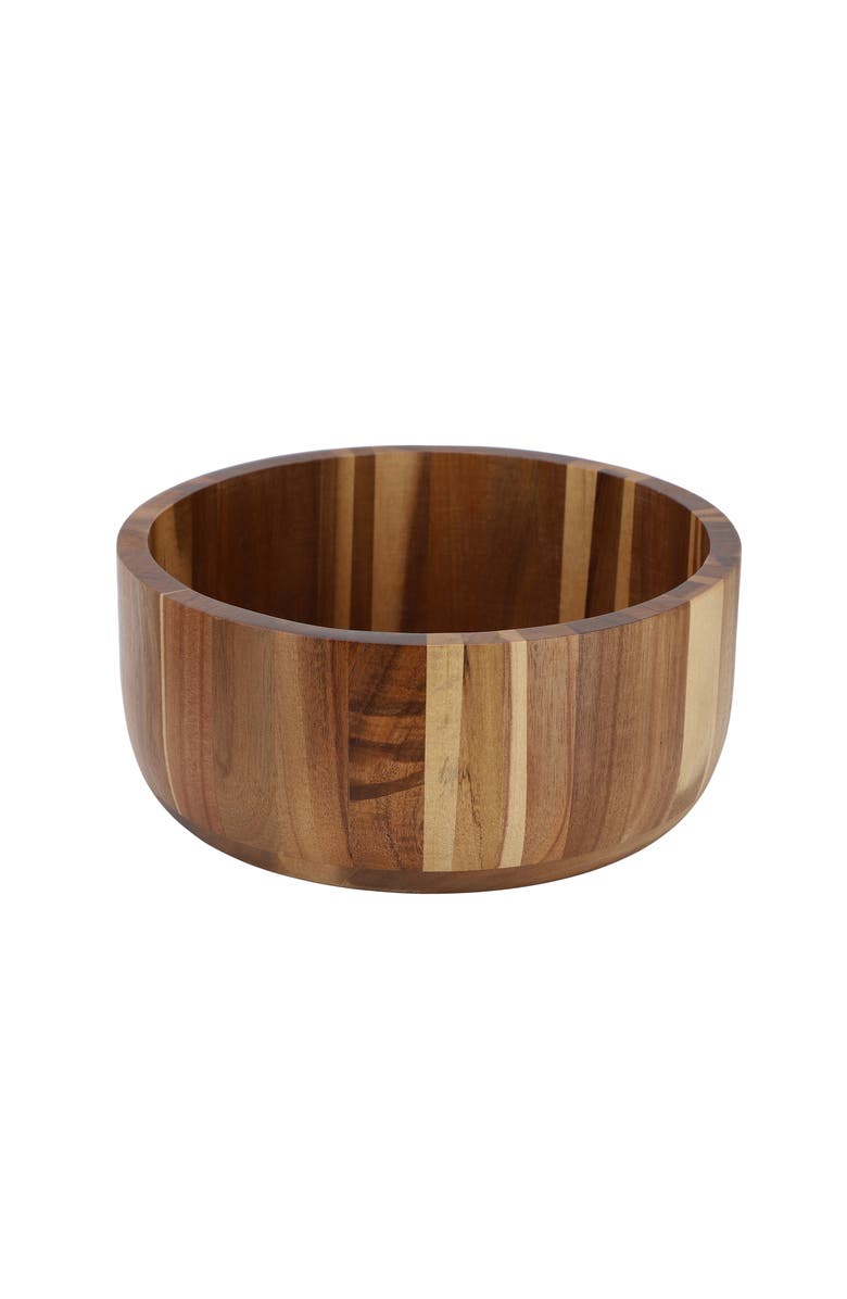 Megachef 10.5 Inch Large Acacia Wood Salad Bowl, Alternate, color, Acacia