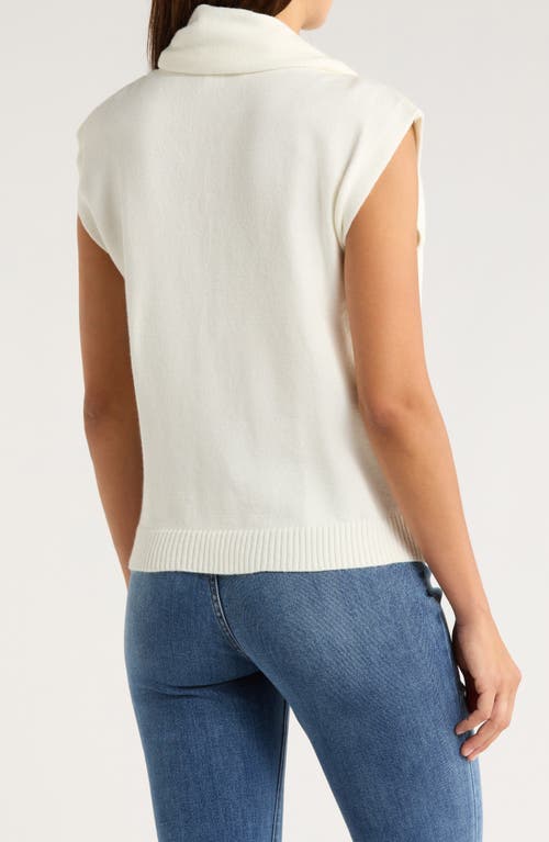 Vigoss Sleeveless Sweater With Scarf In Neutral