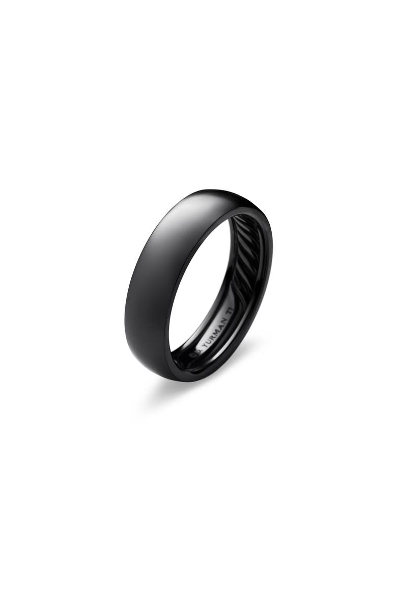 DY Classic Band Ring, 6mm, Alternate, color, BLACK TITANIUM