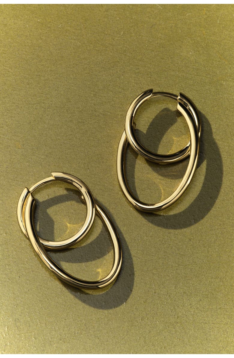 Otiumberg 14kt Gold Vermeil Loom Earrings, Alternate, color, Yellow Toned Gold