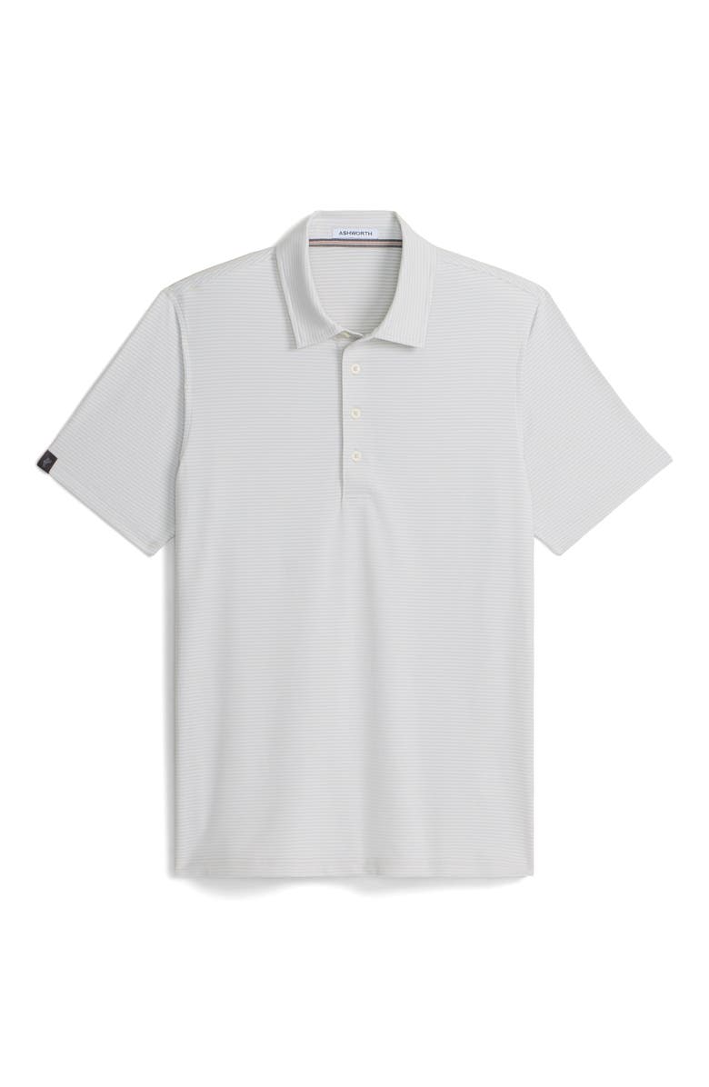 ASHWORTH GOLF Sand Stripe Polo, Main, color, Stone Grey