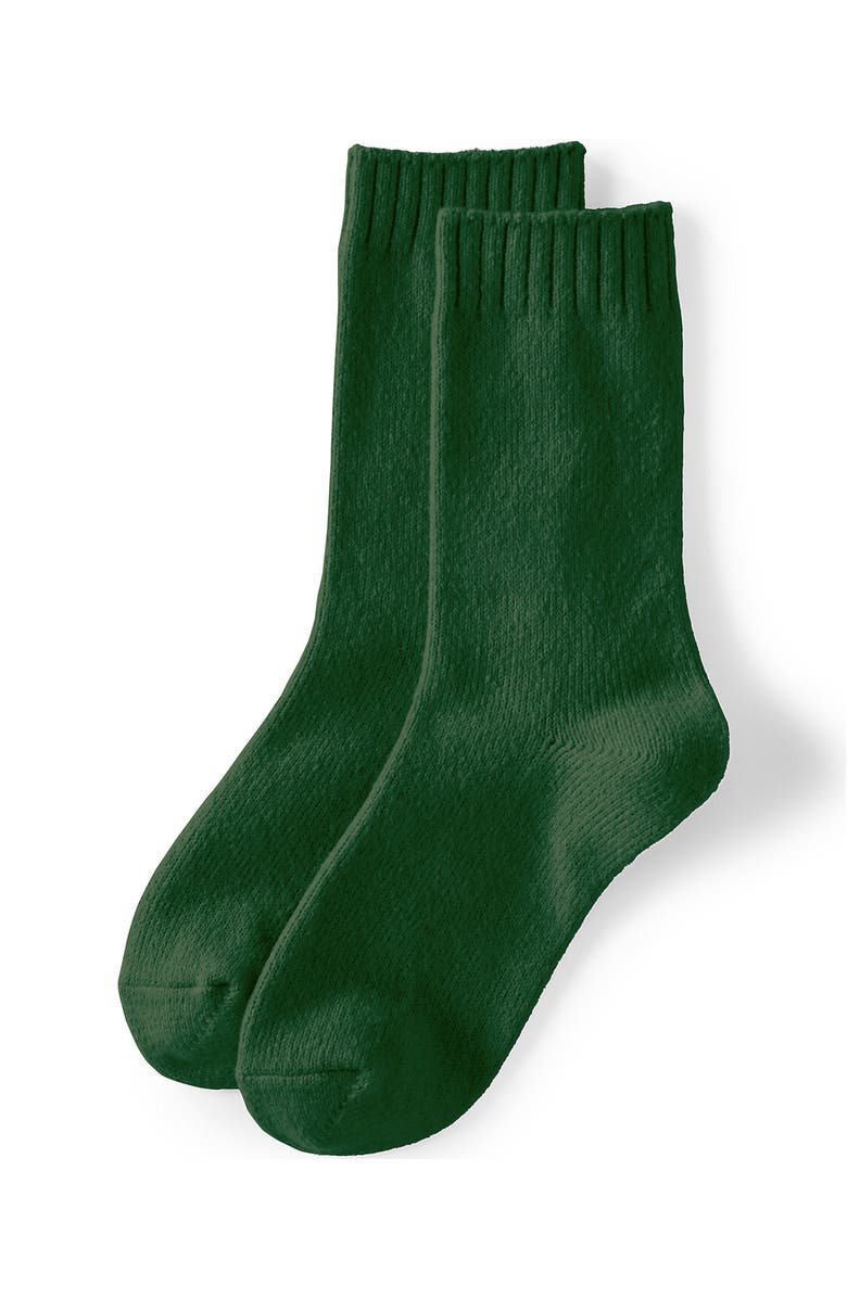 Lands' End CashTouch Crew Socks, Main, color, Light Emerald