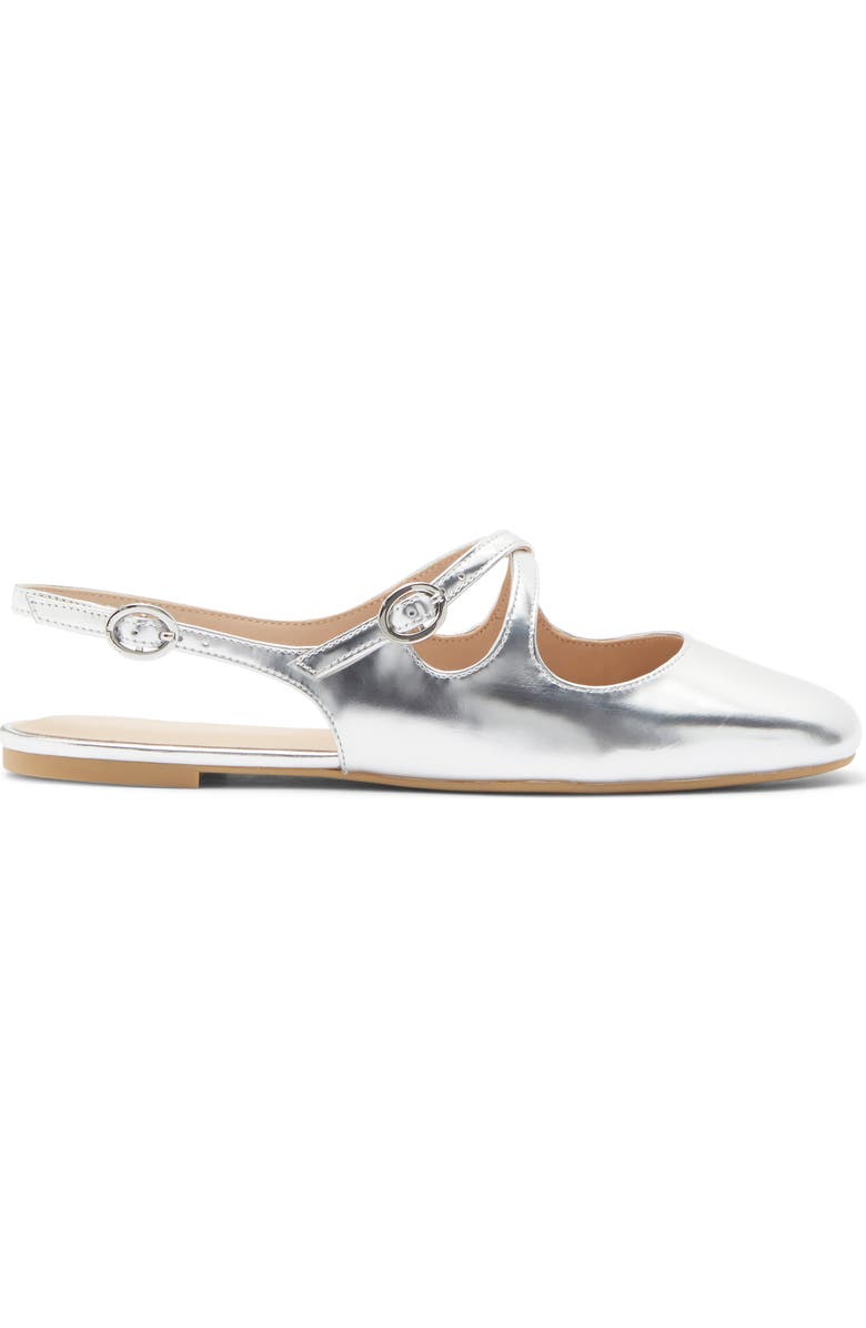 Stuart Weitzman Clover Slingback Mule, Alternate, color, Silver