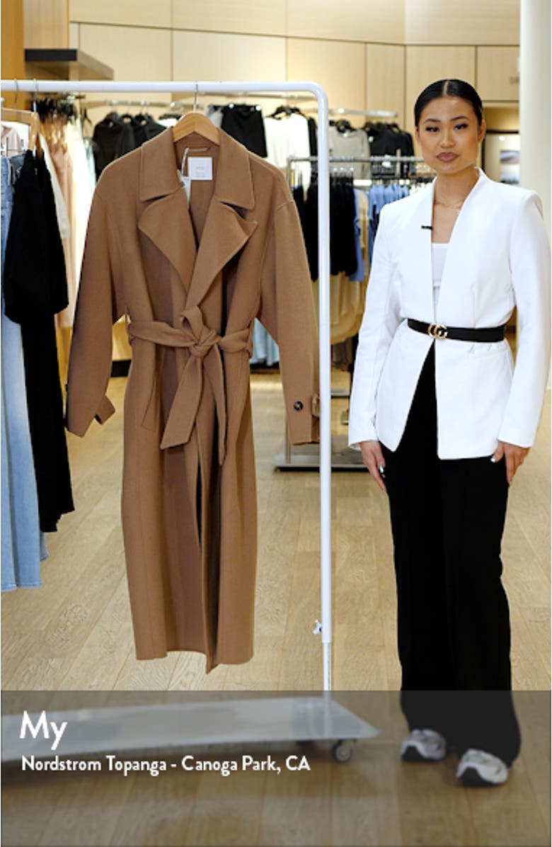 Belted Wool Blend Coat, sales video thumbnail