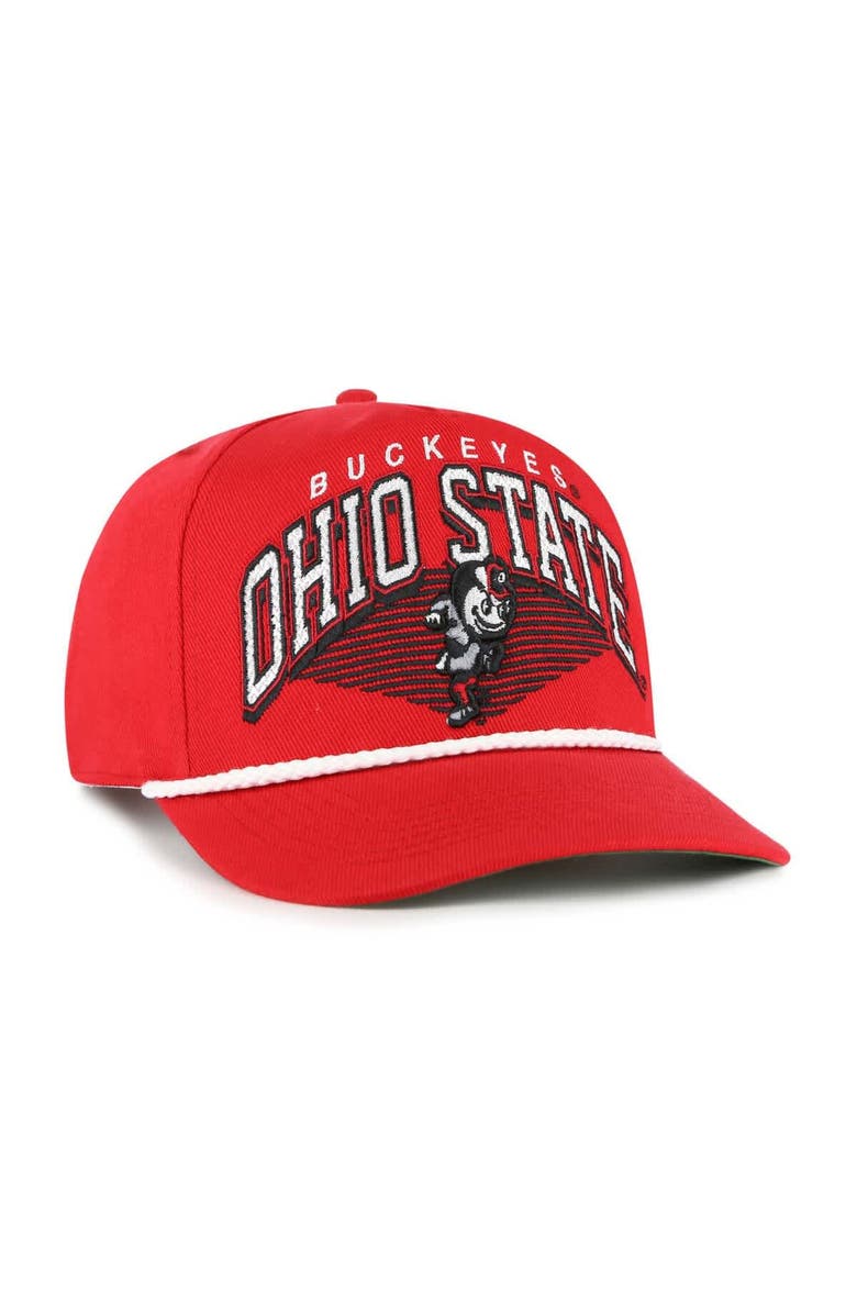 '47 Men's '47 Scarlet Ohio State Buckeyes Pomona Rope Hitch Adjustable Hat, Alternate, color,