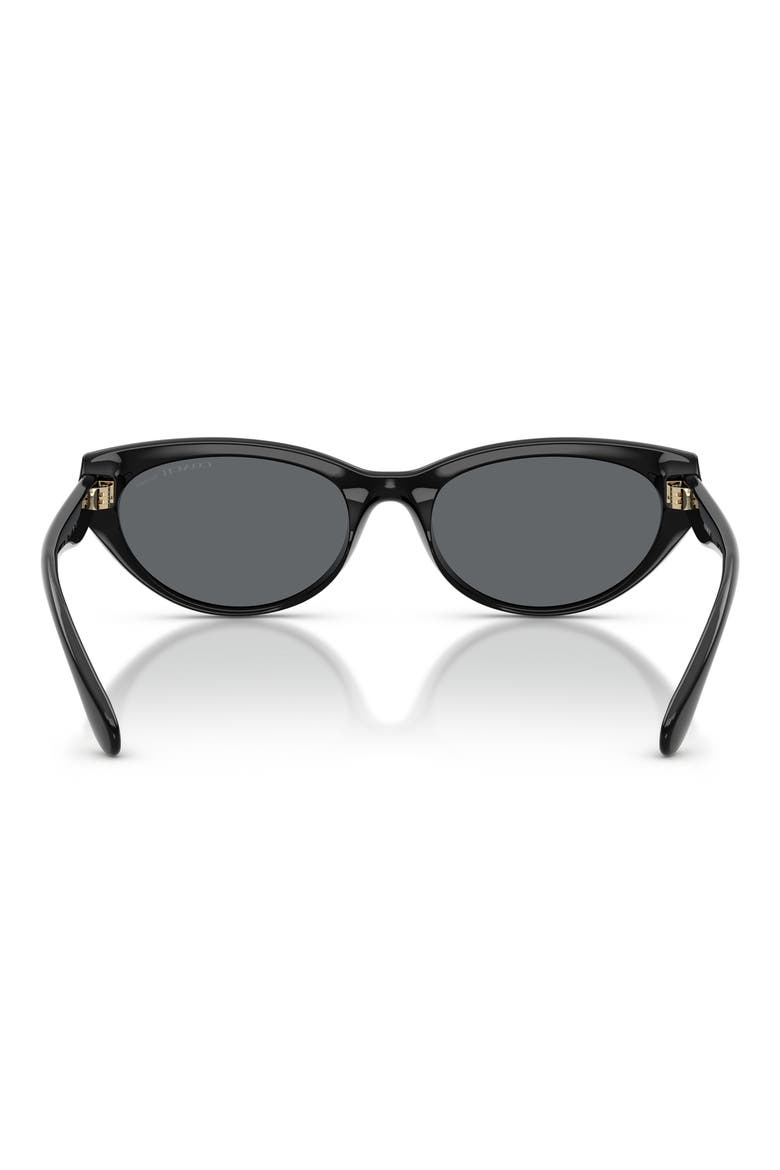 55mm Polarized Pillow Sunglasses, Alternate, color, BLACK / GREY SOLID POLAR