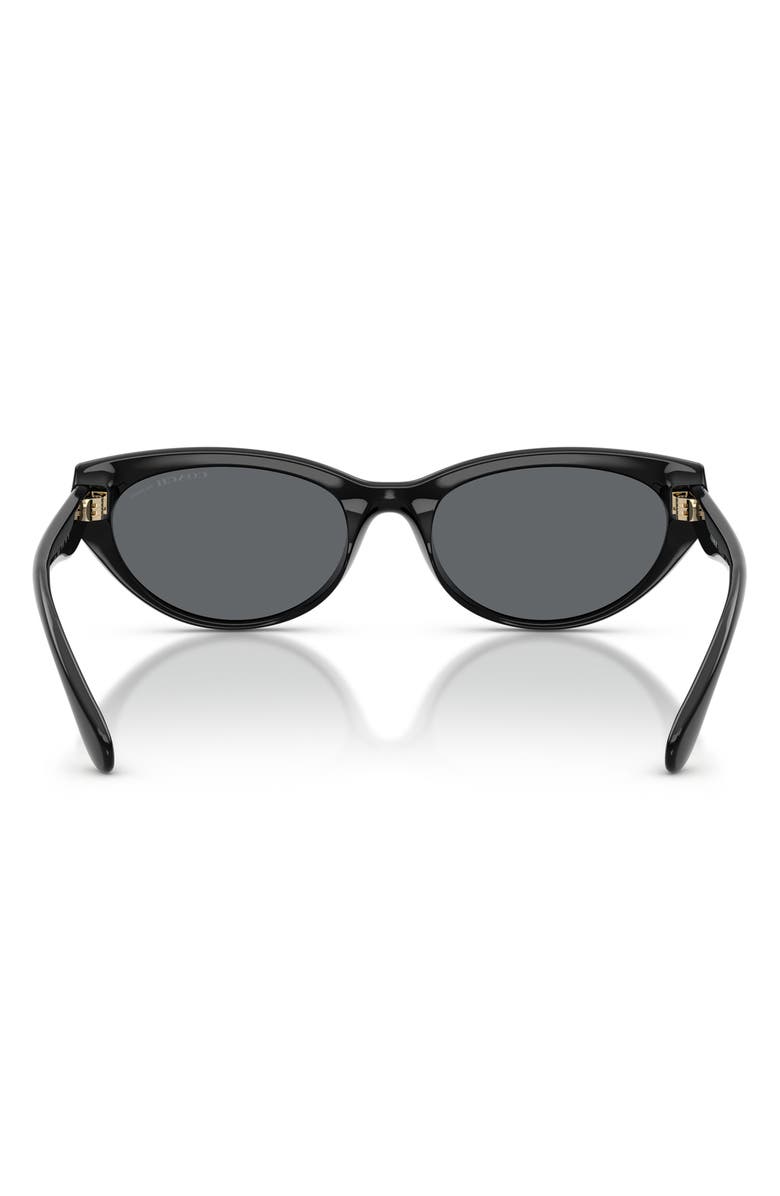 COACH 55mm Polarized Pillow Sunglasses, Alternate, color, Black / Grey Solid Polar