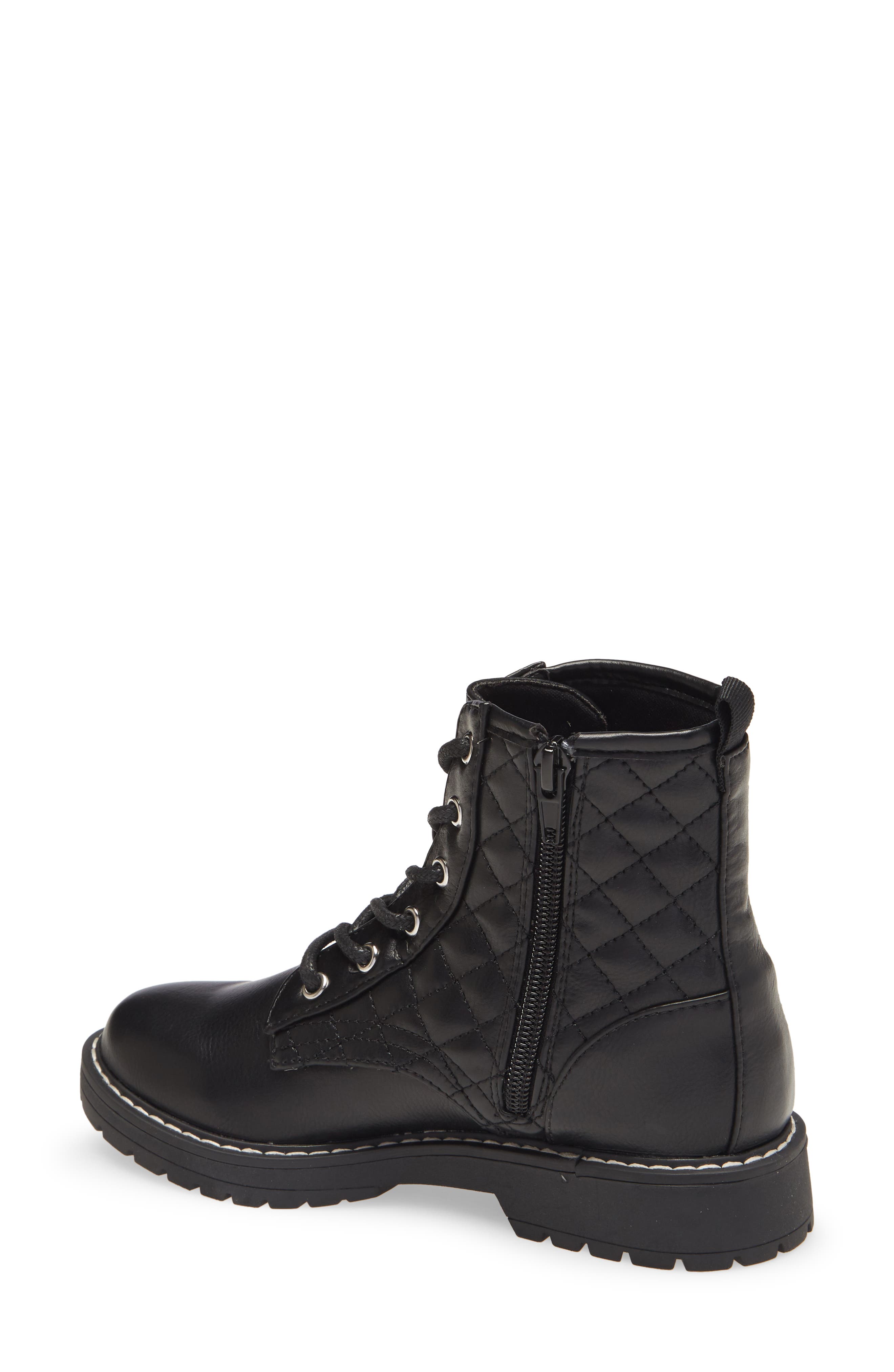 Kids' Bettyy Lace-Up Boot, Alternate, color, BLACK