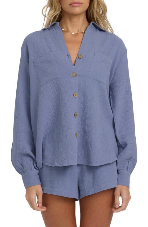 Swell Gauze Button-Up Shirt